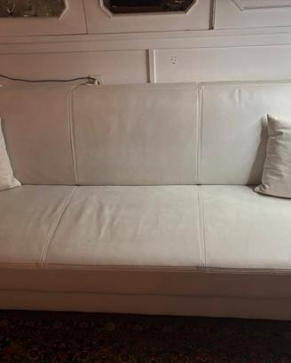 Divanoletto bianco in pelle