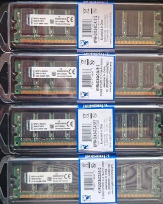 MEMORIA Ram Kingston DDR 400 MHz 512Mb KVR400X64C3