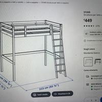 Ikea Stora letto soppalco