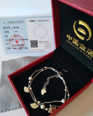 Braccialetto multifilo argento 999