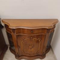 Mobile  antico credenza legno lavorato vetrina
