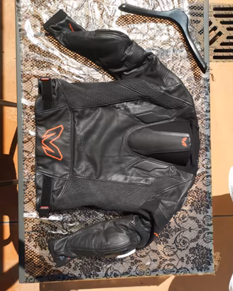 giacca moto 52 tech Air in pelle mtech