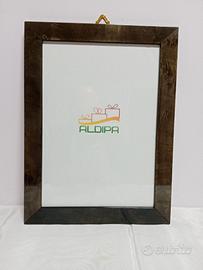 Portafoto con cornice in radica.