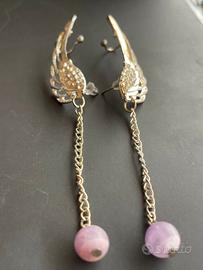 orecchini a vite con polsino 