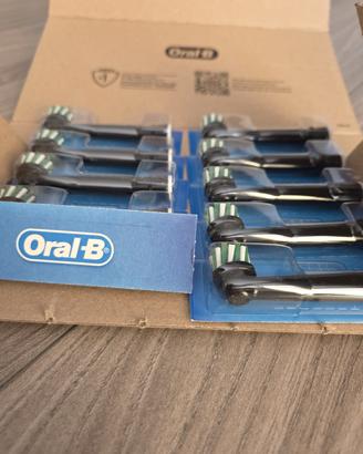 10 Testine Oral-B CrossAction Nere — NUOVE (Non p