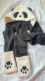 Sciarpa/capplello panda, con cartellino