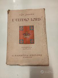 Libro antico ugo falena l'ultimo lord 1925
