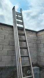 scala i alluminio con fune a 3 elementi
