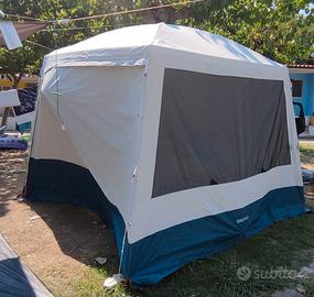 gazebo dechatlon arpenaz 3x3 apribile  su tre lati