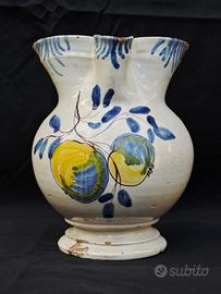 Brocca versatoio boccale in maiolica fine '800