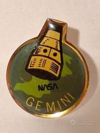 Spilla vintage da collezione programma "Gemini"