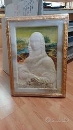 Scultura in marmo Gioconda con cornice