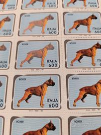 foglio 50 francobolli boxer Italia 1994