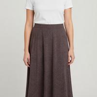 Gonna viola in viscosa elasticizzata con fantasia 