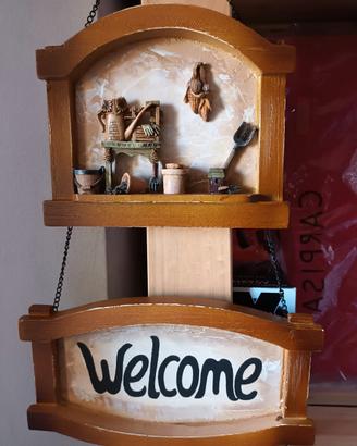 Quadretto welcome da appendere 