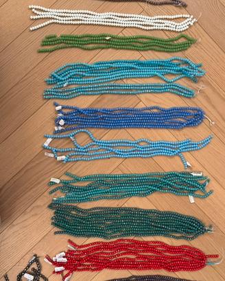 Collane, cristalli di vetro