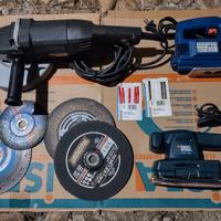 Smerigliatrice + Seghetto + Levigatrice 