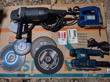 Smerigliatrice + Seghetto + Levigatrice 