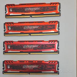 Ballistix Sport DDR4 16GB 4x4GB - 2666-2400Mhz 