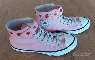 Converse All Star bambina rosa n. 35 con  fiori