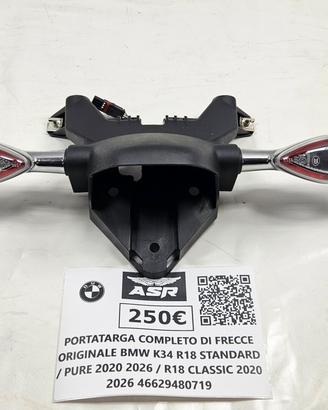 PORTATARGA ORIGINALE COMPLETO DI FRECCE PER BMW K3