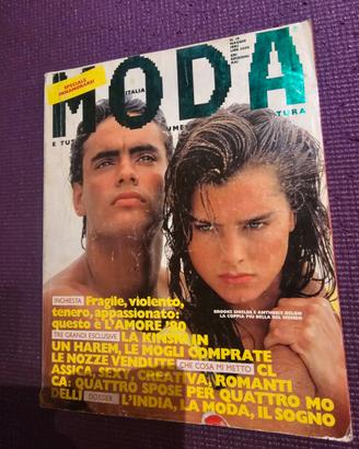 Rivista MODA   1985 Brooke Shields Anthony Delon 