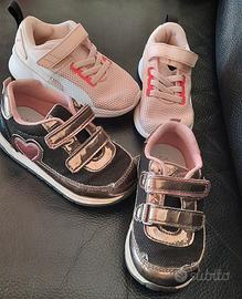 3 paia di scarpe bambina n.22