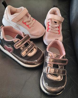 3 paia di scarpe bambina n.22