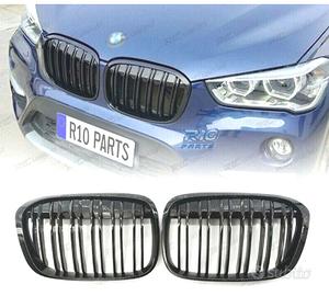 GRIGLIA DOPPIA BMW X1 F48 15- LOOK M NERO LUCIDO