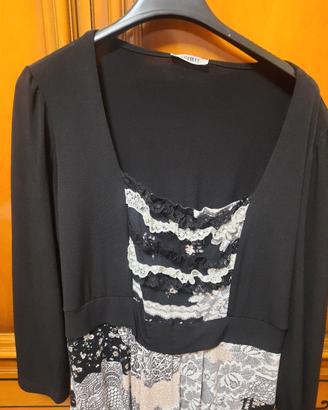 Vestito donna Elisa Sandri nero L-Xl