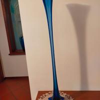 vaso vetro blu a colonna