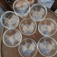 8 bicchieri "ROSSO ANTICO" vintage