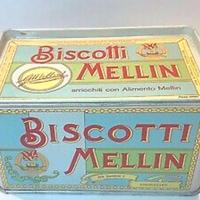 scatola di latta biscotti Mellin