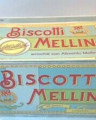 scatola di latta biscotti Mellin