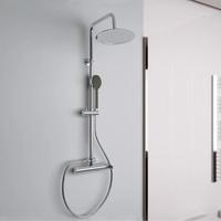 Colonna doccia 96,5h cm deviatore 2 uscite acciaio