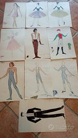 Bozzetti di produzione teatrale.1972.