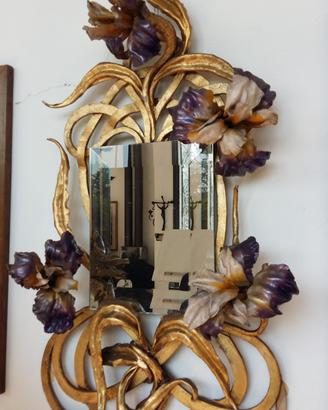 specchio in foglia  oro