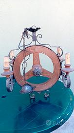 lampadario in ferro battuto