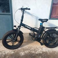 Bici elettrica e-bike pieghevole colore nero
