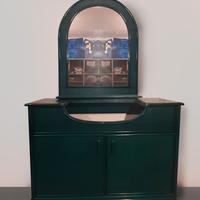 Mobile bagno midollino con specchio