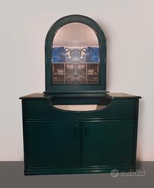 Mobile bagno midollino con specchio