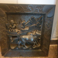 Quadro antico in legno massiccio nero