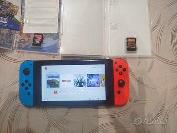 Nintendo switch 1 con Minecraft e Pokémon 