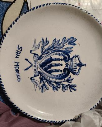 piatto ceramica San Marino 