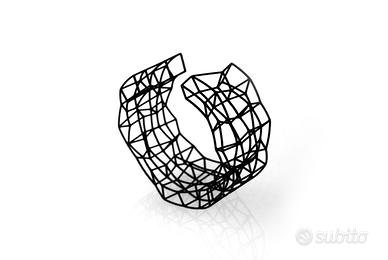 Braccialetto design CYRCUS in nylon nero (nuovo)