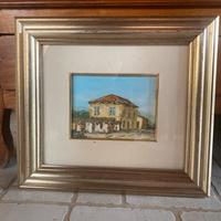 Quadro paesaggio con casa rurale - firmato con cor