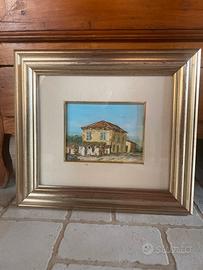 Quadro paesaggio con casa rurale - firmato con cor