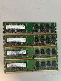 4x Hynix 1GB DDR2 PC2-6400 Memoria RAM