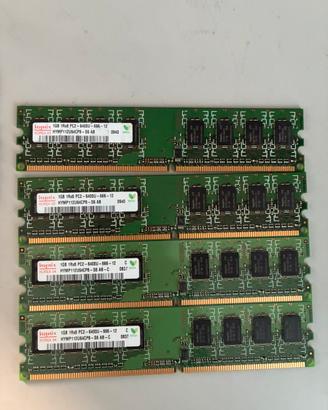 4x Hynix 1GB DDR2 PC2-6400 Memoria RAM