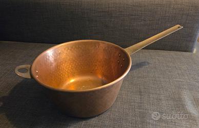 Antico paiolo in rame doppio